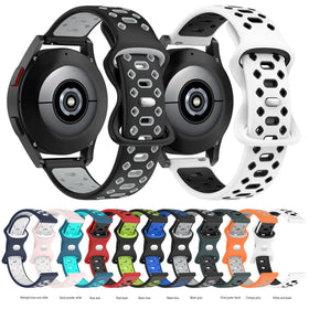 20mm 22mm Two-Color Soft Silicone Watch Strap for Samsung Galaxy Watch 4 Bracelet for Huawei Watch Gt 3 Pro Wristband