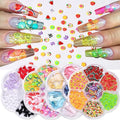7 Grids Nail Accessories Bowknot Fruit Art Patch Box Magic Pearl Shell Mixed DIY 3D Nail Charms