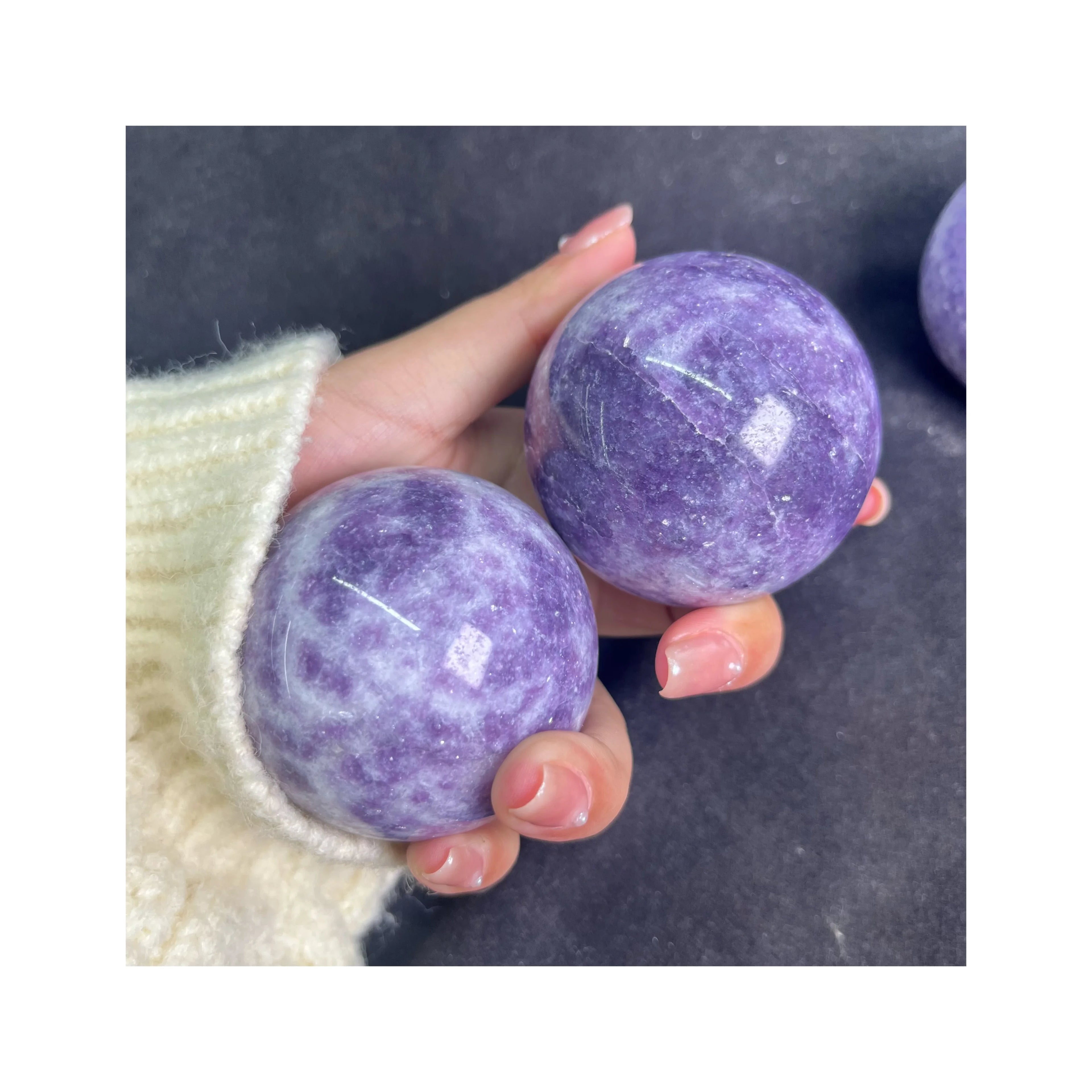 Wholesale High Quality Natural Crystal Lepidolite Sphere Healings Crystals for Home Decoration