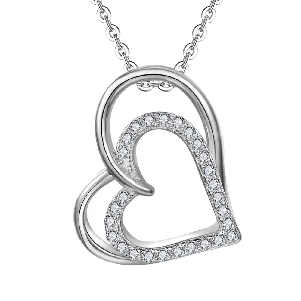 YH JEWELLERY Fine Jewelry Wholesale Hot Design Jewelry 925 Sterling Silver Heart Pendant Necklace for Women