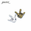 YuenZ Gesture Charms Antique Silver Color Hand Pendant for Jewelry Making Necklace Handmade Crafts 29*25mm I166