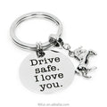 Wholesale Fashion Stainless Steel Keychains Custom Logo Round Heart Shaped Drive Safe Gift Promotional Keychains & Carabiners