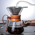 New Arrival Stainless Steel Filter Drip  Filter Pour Over Kettle Premium Home Cold Brew Glass Coffee Maker Set
