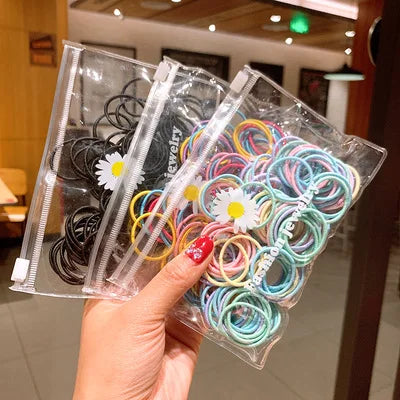 Rubber Band 2021 INS Hot Sale Wholesale Custom 100pcs One Bag Disposable Rubber Band Girl for Children