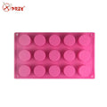 15 Cavity Round Series Baking Mould Silicone Mold for Handmade Soap Making