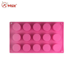 15 Cavity Round Series Baking Mould Silicone Mold for Handmade Soap Making