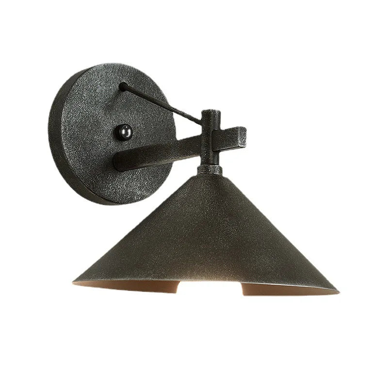 Nordic Simple American Style Black Iron Modern LED Wall Lamp for Bedroom and Bar