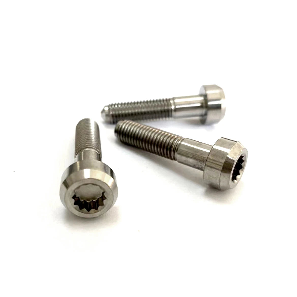 BJCJTi Factory Supply Racing Titanium Split Rim Bolt Gr5 M7 M8 Plain Finish Flat Head