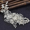 Classic Silver Diamond Crystal White Pearl Hair Accessories Wedding Braided Headdress Party Women Jewelry