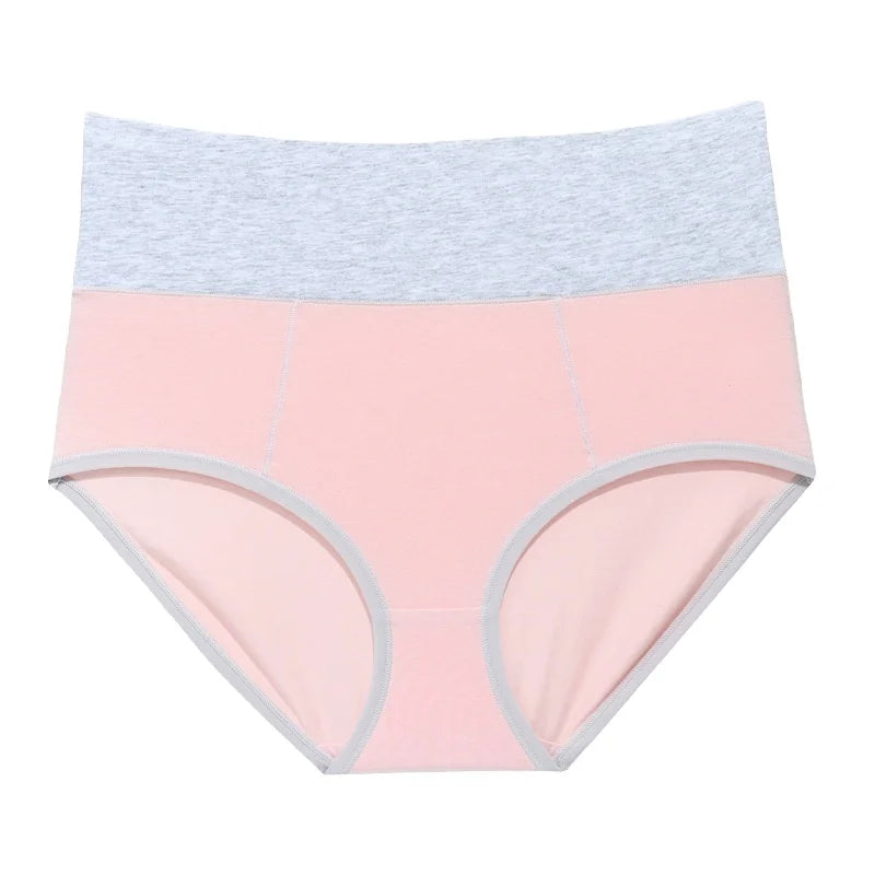 Plus Size Women's High-Rise High Cut Sporty Style Breathable Quick Dry Anti-Bacterial 100% Cotton Eco-Friendly Washable Panties