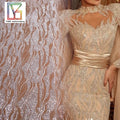 Wedding Tulle Luxury Lace White Dress Heavy With Beads Sequin Bridal Fabric Hot Selling Beautiful Wedding Lace