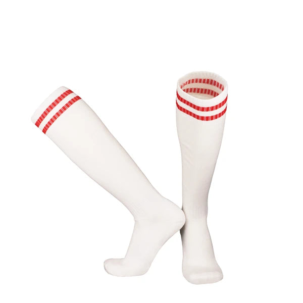 Wholesale Football Socks White Sports Match Performance Children Adult Sports Non-Slip Over the Knee Thigh High Socks
