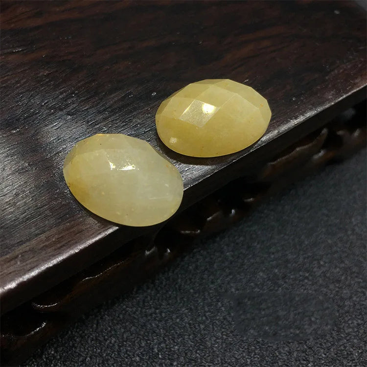 2023 Gemstone Yellow Jade Oval Cabochon 13x18mm High Grade