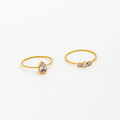 High End 18K PVD Gold Plated Dainty Water Drop Zircon Ring New Stainless Steel Jewelry Tarnish Free Gold Jewelry