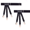 High Quality Adjustable Elastic Garter Belt Shirttail Bracket Holder Men Shirt Stay With 6 Anti Slip Lock Clip