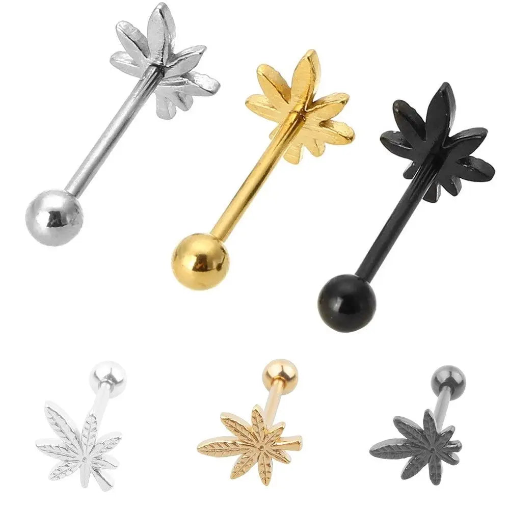 10pcs/set Stainless Steel Unisex Tongue Rings Body Jewelry for Wedding Gift Party Wear Trendy Daily Use