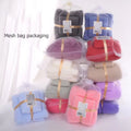 Household Microfiber Coral Fleece Bath Towel Set Quick-Drying Absorbent Plain Style for Home Use Disposable for Weddings Gifts