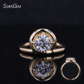 18K Solid Gold Round Brilliant Cut IGI HPHT Lab Grown Diamond Stone Engagement Ring