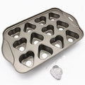 12 Cup Nonstick Mini Cheese Cake Pans With Removable Bottom Non-stick Carbon Steel Cake Pan