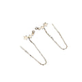 New Arrival Elegant 925 Sterling Silver Star Diamond Stud Earrings Long Tassel Trendy Women Children Mainly Made Gold Zircon