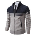 Custom Logo Embroidered Jacquard Zipper Cardigan Sweaters Sports  Men'S Turtleneck Jacket Knitted Shirts for Men Manufacturers