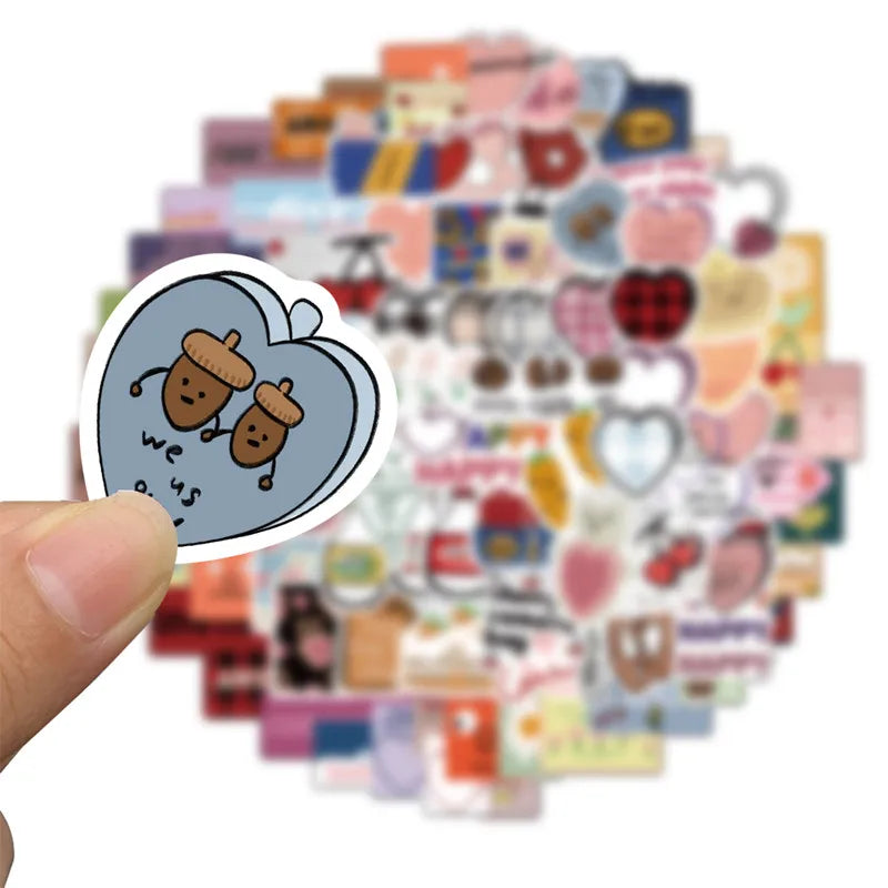 90PCS Cartoon Coffee Milk Tea Cup Aesthetic Stickers Minimalist Art Decor for Water BottleLaptopPhoneSkateboard Stickers