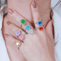 Ladies Jewellery Classic Silver 925 Rings Love Heart Fashion Crystal Wedding & Party Ring for Women Silver Jewelry