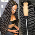 Brazilian Remy Raw Virgin Hair Unprocessed HD Transparent Lace Wig 13x4 Deep Wave Lace Front Human Hair Wigs for Black Women