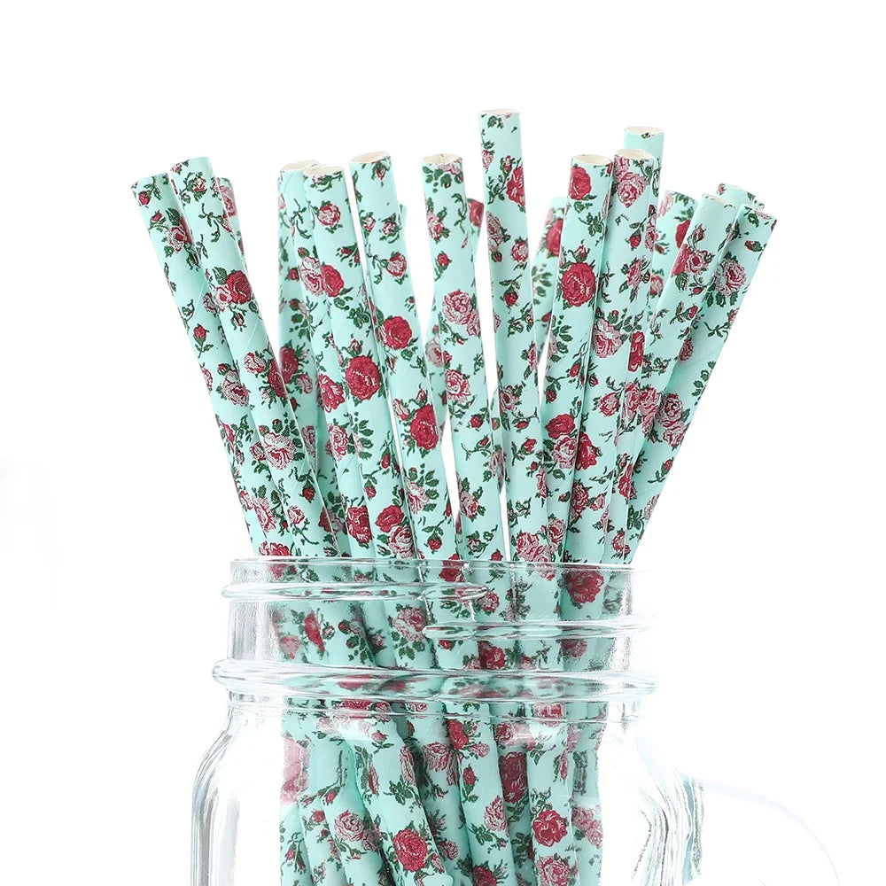 Biodegradable Eco-friendly Food Safe Wood Paper Drinking Straw for Camping Use