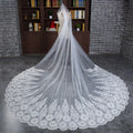 New Korean-Style Ultra Long White 3m Veil High-Quality Bridal Wedding Veil Aesthetic Embroidery Diamond Encrusted Veil