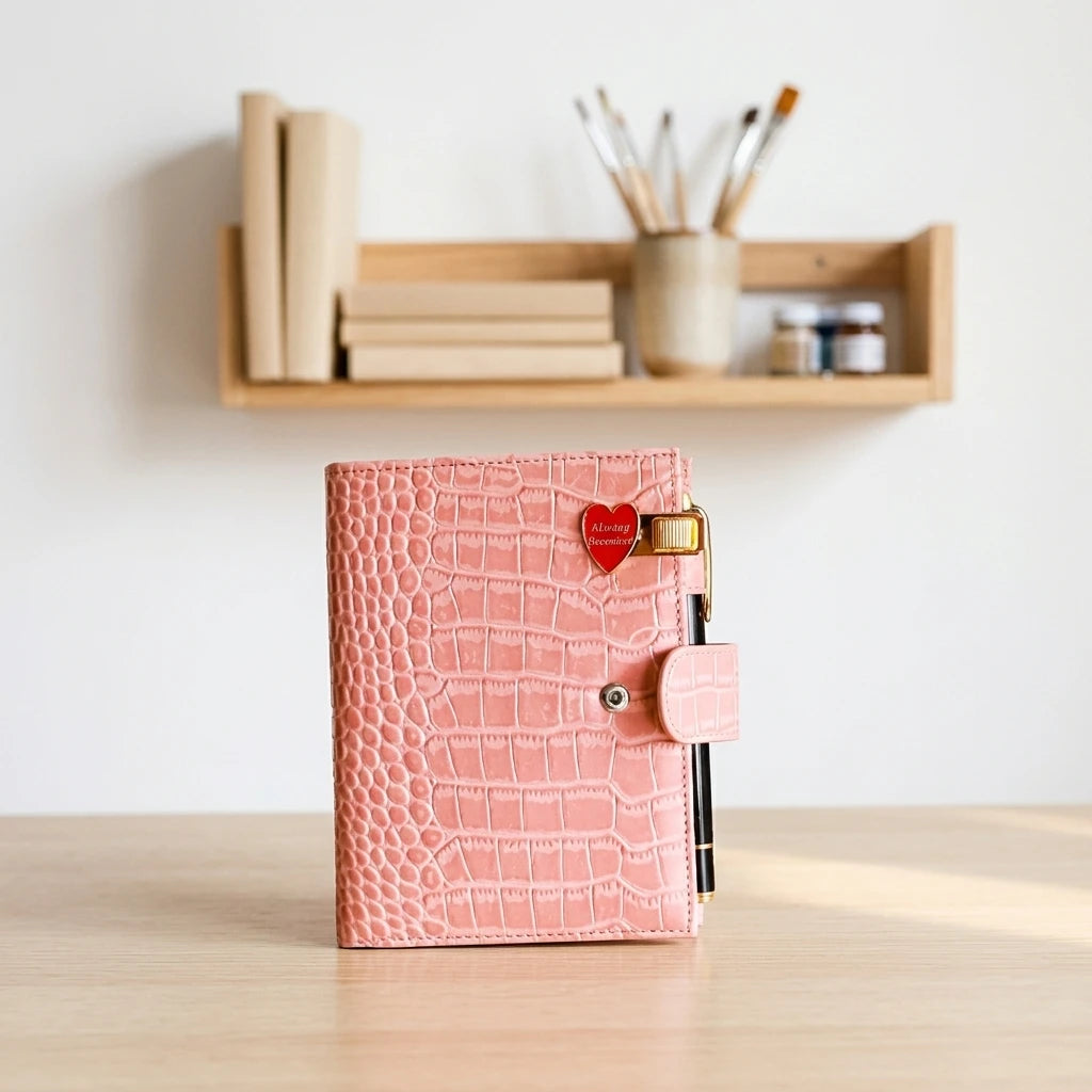 Huatong A4/A5/A6 Customized Leather Hardcover Notebook Loose-leaf Binder School Supplies Note Taking Bulk Stationery Certified