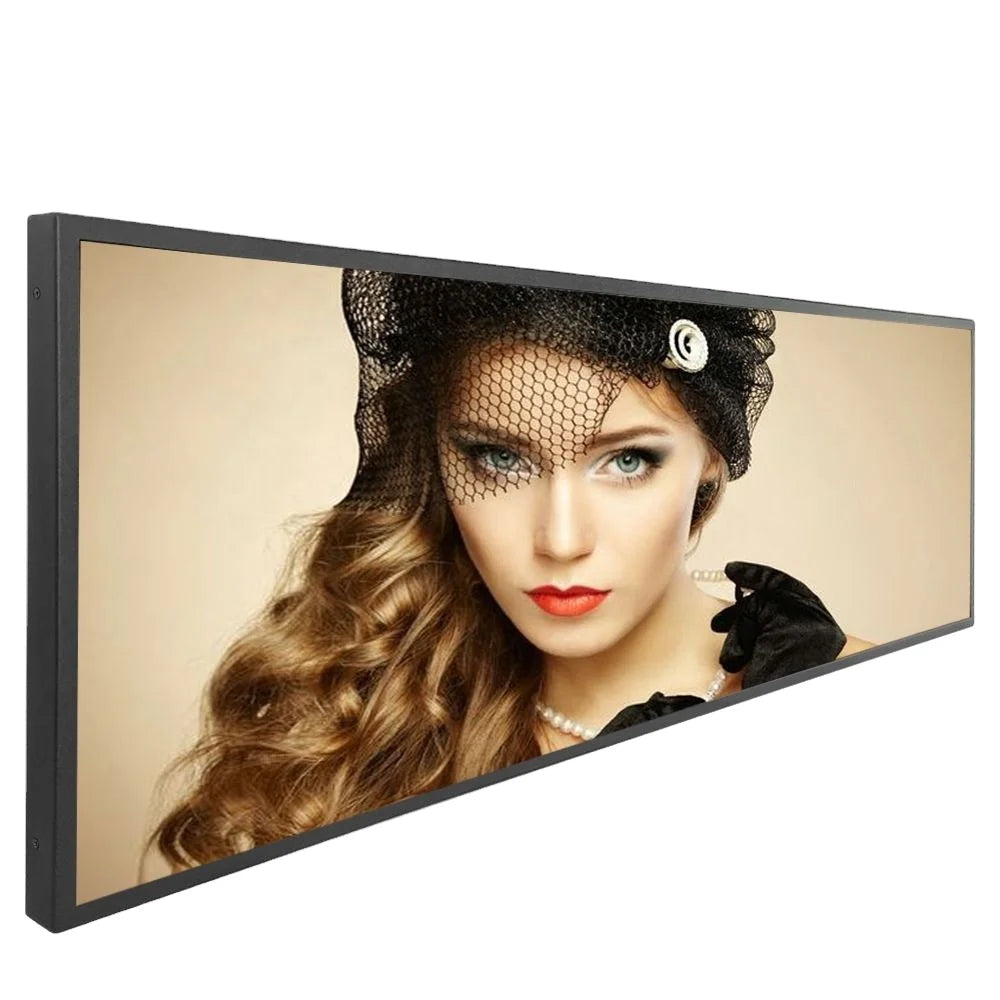 Type Stretched Screen LCD Display HD-MI Video Input Advertising Screen Lcd PC Monitor Wall Mounting High Brightness Bar 37 Inch