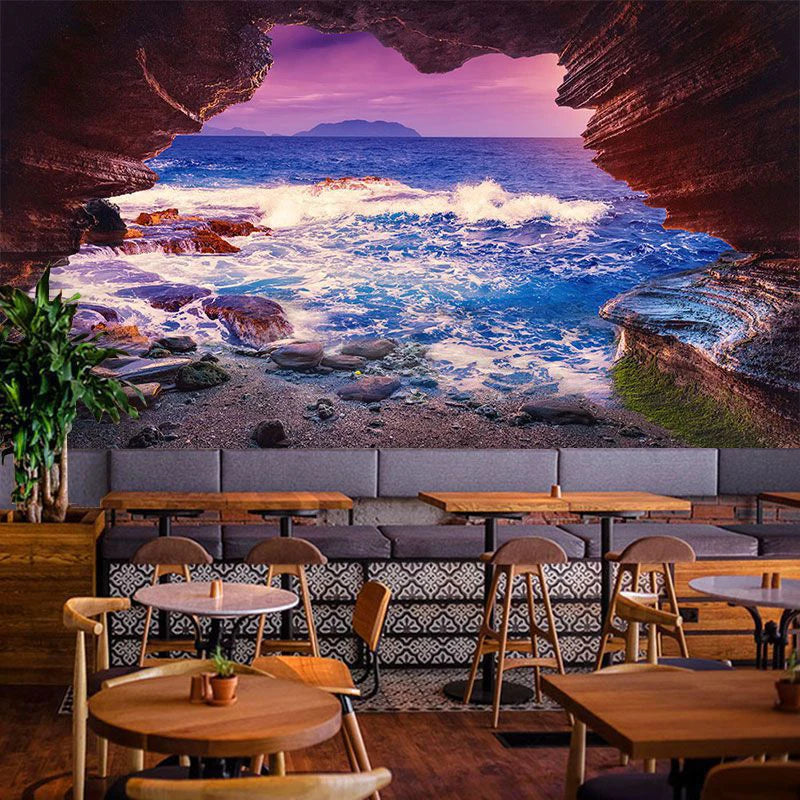 Modern scenery printing 3d wall papers for restaurant Hotel sofa background decorate