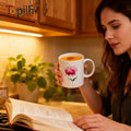 Topjlh Customized 11oz Sublimation White Ceramic Mug Smooth Surface Printable Mug with Handle for DIY Gifts Business Supplies