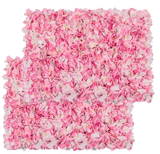 24x16 Inch 3D Silk Hydrangea Rose Floral Panel Artificial Wall Flower Backdrop for Home Wedding; Premium Quality Floral Photo