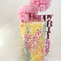 New Arrival Custom Acrylic Floating Vertical 'Happy Birthday' Cake Topper Vertical Party Supplies for Decorative Cake Accessory