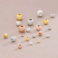Frosted 925 Sterling Silver Beads Brushed Round Beads Loose Spacer Beads Bracelet Necklace Jewelry Making Findings