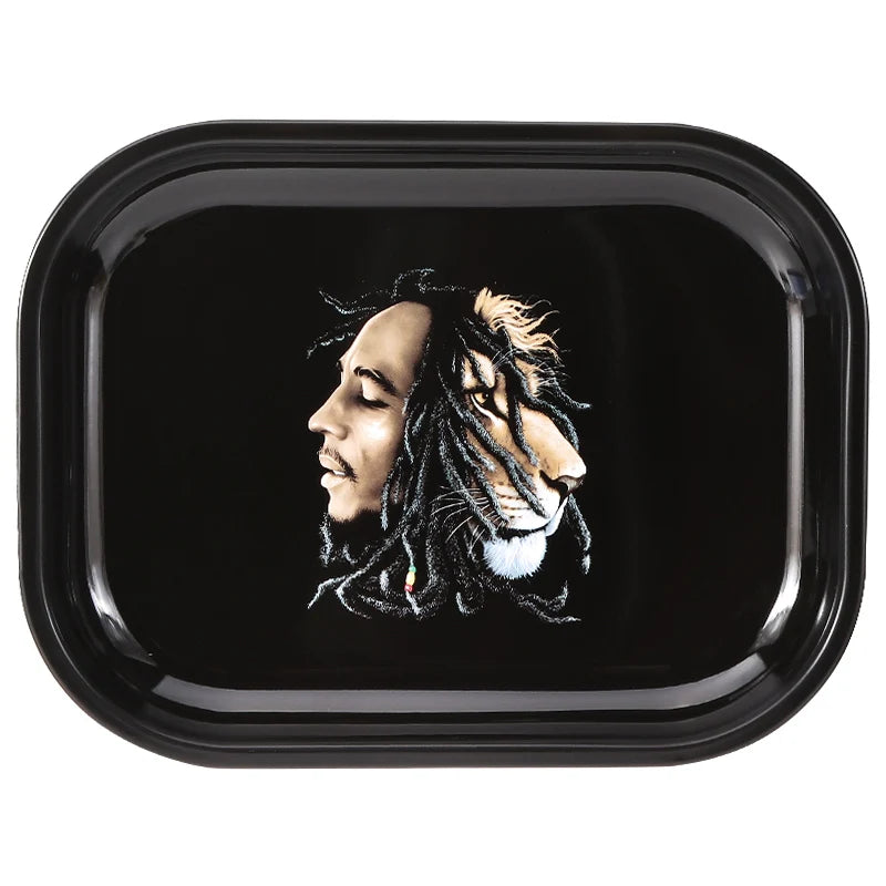 Futeng 18*14cm Metal Tin Custom Printed Rolling Tray Tobacco Smoking Rolling Tray Wholesale Serving Trays