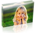 Custom UV Printed Acrylic Block Display Showcase Picture Stand Unique Picture Display Rack