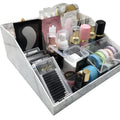 Custom Logo Acrylic Lash Organizer with Tweezers Holder Eyelash Display Tool and Makeup Box