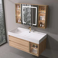 Custom Wall Mounted Bathroom Wash Basin Vanity Wood Color Furniture Bathroom Vanity With Sink