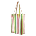 Ruthbag 10 oz Glynniss Strong Medium Cotton Canvas Handled Tote Bags Striped Pattern Beach for Shopping Craft Grocery Use