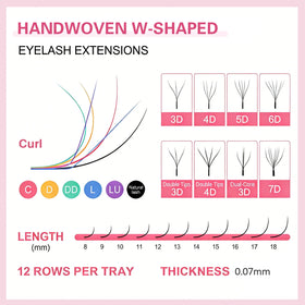 Allison Y Lashes Premade C D Curl Two Tips Black 8-15mm Cashmere Mink Eyelashes Extensions Yy Lash Extensions