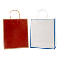 Custom Print logo Biodegradable Bolsas De Papel Clothing Gift Shopping Packaging Disposable Kraft Paper Bag with Handle