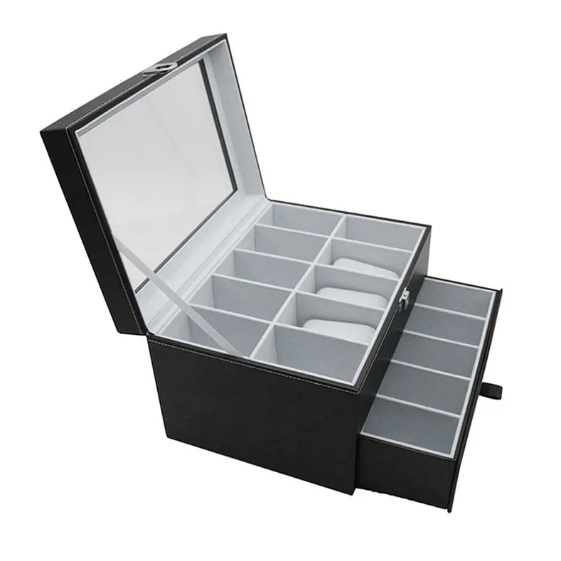 BK32B Oem Black Piano Pu Leather Watch Box High Quality Packing for Watch Gift Package