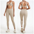 Women Breathable Tights Fitness Custom Logo High Waist Leggings and Bra Sets Active Wear Yoga Workout Sets