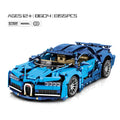 8604 Remote Control Blue Sports Car 1:10 MOC Uper Fast Racing Car Model Building Blocks Bricks Set Furious Gifts Toys for Boys