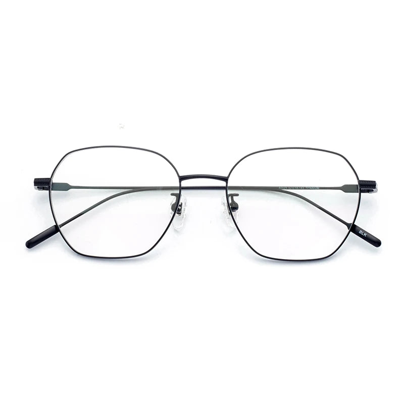Ultra-Light Thin-Rimmed Titanium Gold and Silver Eyeglass Frame Classic Style Stainless Steel Spectacle Frame