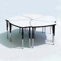 Top Certified Adults Desks Chairs Modern Design Metal School Furnitures with Wheels Economically Priced for University Students