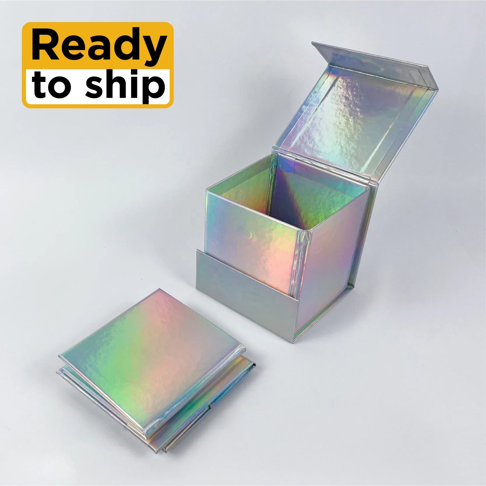 11*11*11cm Wholesale Laser Foldable Gift Box for Packaging